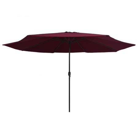 vidaXL Sonnenschirm mit Metall-Mast 390 cm Bordeauxrot