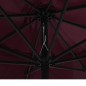 vidaXL Sonnenschirm mit Metall-Mast 390 cm Bordeauxrot vidaXL Sonnenschirm mit Metall-Mast 390 cm Bordeauxrot