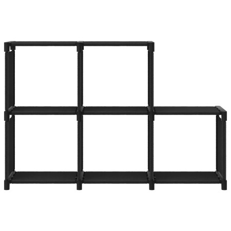 vidaXL Würfelregal mit 5 Fächern Schwarz 103x30x72,5 cm Stoff
