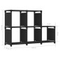 vidaXL Würfelregal mit 5 Fächern Schwarz 103x30x72,5 cm Stoff vidaXL Würfelregal mit 5 Fächern Schwarz 103x30x72,5 cm Stoff