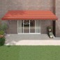vidaXL Markise Einziehbar Orange und Braun 5x3 m Stoff und Aluminium vidaXL Markise Einziehbar Orange und Braun 5x3 m Stoff und Aluminium