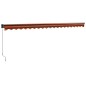 vidaXL Markise Einziehbar Orange und Braun 5x3 m Stoff und Aluminium vidaXL Markise Einziehbar Orange und Braun 5x3 m Stoff und Aluminium