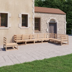 vidaXL 8-tlg. Garten-Lounge-Set Massivholz Kiefer