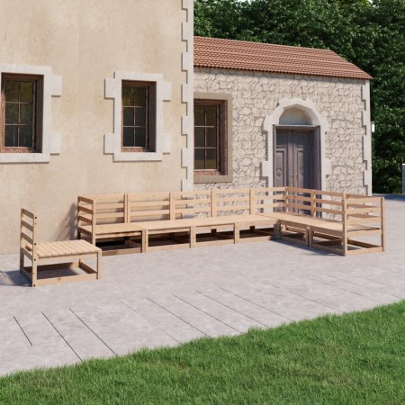 vidaXL 8-tlg. Garten-Lounge-Set Massivholz Kiefer