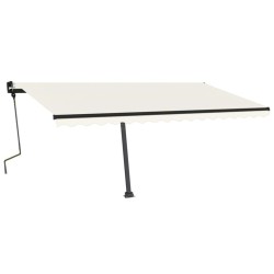 Gelenkarmmarkise Einziehbar mit LED 450x350 cm Creme