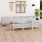 vidaXL 11-tlg. Garten-Lounge-Set Weiß Massivholz Kiefer vidaXL 11-tlg. Garten-Lounge-Set Weiß Massivholz Kiefer
