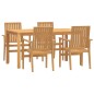 vidaXL 5-tlg. Garten-Essgruppe Massivholz Teak vidaXL 5-tlg. Garten-Essgruppe Massivholz Teak