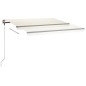 Gelenkarmmarkise Einziehbar mit LED 450x350 cm Creme Gelenkarmmarkise Einziehbar mit LED 450x350 cm Creme