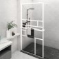 vidaXL Duschwand mit Ablage für Walk-In-Dusche Weiß 100x195 cm ESG vidaXL Duschwand mit Ablage für Walk-In-Dusche Weiß 100x195 cm ESG