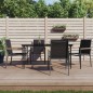 vidaXL 5-tlg. Garten-Essgruppe Schwarz Textilene und Stahl vidaXL 5-tlg. Garten-Essgruppe Schwarz Textilene und Stahl