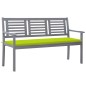 vidaXL 3-Sitzer-Gartenbank mit Auflage 150 cm Grau Eukalyptusholz vidaXL 3-Sitzer-Gartenbank mit Auflage 150 cm Grau Eukalyptusholz