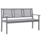vidaXL 3-Sitzer-Gartenbank mit Auflage 150 cm Grau Eukalyptusholz vidaXL 3-Sitzer-Gartenbank mit Auflage 150 cm Grau Eukalyptusholz