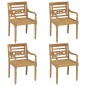 vidaXL Batavia-Stühle mit Kissen 4 Stk. Massivholz Teak vidaXL Batavia-Stühle mit Kissen 4 Stk. Massivholz Teak
