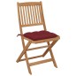 vidaXL Klappbare Gartenstühle 6 Stk. mit Kissen Massivholz Akazie vidaXL Klappbare Gartenstühle 6 Stk. mit Kissen Massivholz Akazie