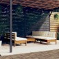 vidaXL 8-tlg. Garten-Lounge-Set mit Creme Kissen Kiefernholz vidaXL 8-tlg. Garten-Lounge-Set mit Creme Kissen Kiefernholz