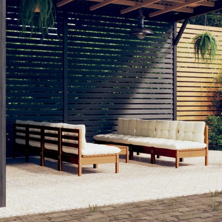 vidaXL 9-tlg. Garten-Lounge-Set mit Kissen Kiefer Massivholz