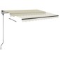 Gelenkarmmarkise Einziehbar mit LED 350x250 cm Creme