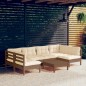 vidaXL 7-tlg. Garten-Lounge-Set mit Kissen Honigbraun Kiefernholz vidaXL 7-tlg. Garten-Lounge-Set mit Kissen Honigbraun Kiefernholz