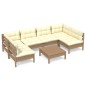 vidaXL 7-tlg. Garten-Lounge-Set mit Kissen Honigbraun Kiefernholz vidaXL 7-tlg. Garten-Lounge-Set mit Kissen Honigbraun Kiefernholz