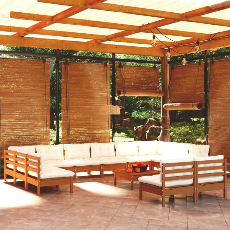 vidaXL 13-tlg. Garten-Lounge-Set mit Kissen Honigbraun Kiefernholz vidaXL 13-tlg. Garten-Lounge-Set mit Kissen Honigbraun Kiefernholz