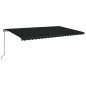 vidaXL Markise Manuell Einziehbar 500x350 cm Anthrazit vidaXL Markise Manuell Einziehbar 500x350 cm Anthrazit