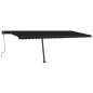 vidaXL Standmarkise Manuell Einziehbar 600x350 cm Anthrazit vidaXL Standmarkise Manuell Einziehbar 600x350 cm Anthrazit
