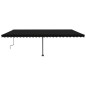 vidaXL Standmarkise Manuell Einziehbar 600x350 cm Anthrazit vidaXL Standmarkise Manuell Einziehbar 600x350 cm Anthrazit