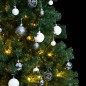 vidaXL Künstlicher Weihnachtsbaum Klappbar 300 LEDs & Kugeln 210 cm vidaXL Künstlicher Weihnachtsbaum Klappbar 300 LEDs & Kugeln 210 cm