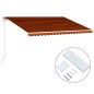vidaXL Automatisch Einziehbare Markise 500×300 cm Orange und Braun vidaXL Automatisch Einziehbare Markise 500×300 cm Orange und Braun