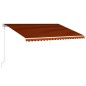 vidaXL Automatisch Einziehbare Markise 500×300 cm Orange und Braun vidaXL Automatisch Einziehbare Markise 500×300 cm Orange und Braun
