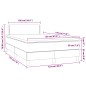 vidaXL Boxspringbett mit Matratze & LED Schwarz 120x190 cm Stoff vidaXL Boxspringbett mit Matratze & LED Schwarz 120x190 cm Stoff