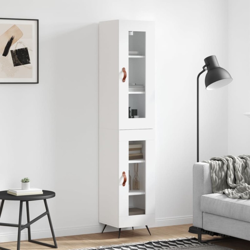 vidaXL Highboard Weiß 34,5x34x180 cm Holzwerkstoff vidaXL Highboard Weiß 34,5x34x180 cm Holzwerkstoff