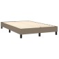 vidaXL Boxspringbett mit Matratze & LED Taupe 120x190 cm Stoff vidaXL Boxspringbett mit Matratze & LED Taupe 120x190 cm Stoff