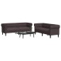 vidaXL 2-tlg. Sofagarnitur Dunkelbraun Stoff vidaXL 2-tlg. Sofagarnitur Dunkelbraun Stoff