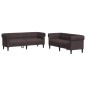 vidaXL 2-tlg. Sofagarnitur Dunkelbraun Stoff vidaXL 2-tlg. Sofagarnitur Dunkelbraun Stoff
