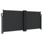 vidaXL Seitenmarkise Ausziehbar Schwarz 100x600 cm vidaXL Seitenmarkise Ausziehbar Schwarz 100x600 cm