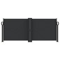 vidaXL Seitenmarkise Ausziehbar Schwarz 100x600 cm vidaXL Seitenmarkise Ausziehbar Schwarz 100x600 cm