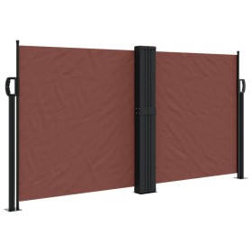 vidaXL Seitenmarkise Ausziehbar Braun 120x1000 cm