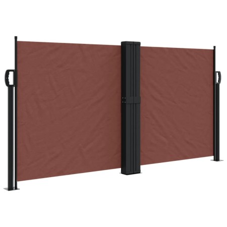 vidaXL Seitenmarkise Ausziehbar Braun 120x1000 cm