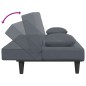 vidaXL 2-tlg. Sofagarnitur mit Kissen Dunkelgrau Samt vidaXL 2-tlg. Sofagarnitur mit Kissen Dunkelgrau Samt