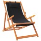 vidaXL Klappbare Strandstühle 2 Stk. Schwarz Stoff vidaXL Klappbare Strandstühle 2 Stk. Schwarz Stoff