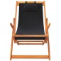 vidaXL Klappbare Strandstühle 2 Stk. Schwarz Stoff vidaXL Klappbare Strandstühle 2 Stk. Schwarz Stoff