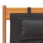 vidaXL Klappbare Strandstühle 2 Stk. Schwarz Stoff vidaXL Klappbare Strandstühle 2 Stk. Schwarz Stoff