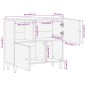 vidaXL Beistellschrank 80x33x75 cm Massivholz Mango vidaXL Beistellschrank 80x33x75 cm Massivholz Mango