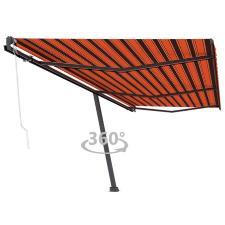 vidaXL Standmarkise Automatisch 600x300 cm Orange/Braun