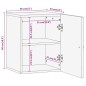 vidaXL Bad-Wandschrank 38x33x48 cm Massivholz Mango vidaXL Bad-Wandschrank 38x33x48 cm Massivholz Mango