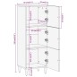 vidaXL Highboard 40x33x110 cm Massivholz Mango vidaXL Highboard 40x33x110 cm Massivholz Mango