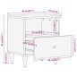 vidaXL Nachttisch 40x33x46 cm Massivholz Mango