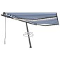 Automatische Markise mit LED Windsensor 450x300cm Blau und Weiß Automatische Markise mit LED Windsensor 450x300cm Blau und Weiß