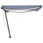 Automatische Markise mit LED Windsensor 450x300cm Blau und Weiß Automatische Markise mit LED Windsensor 450x300cm Blau und Weiß